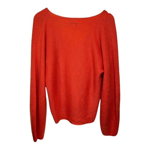 Vince Cross Front Wool & Mohair-Blend Sweater in Burnt Coral NWOT - Picture 8 of 9